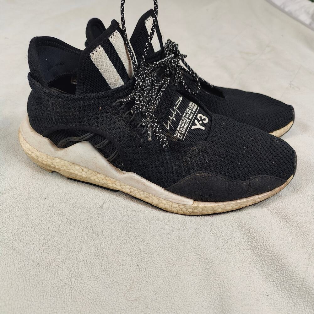 adidas Yohji Yamamoto Y-3 Saikou Sneakers Mens 10.5 Black White‎ Sock Stretch